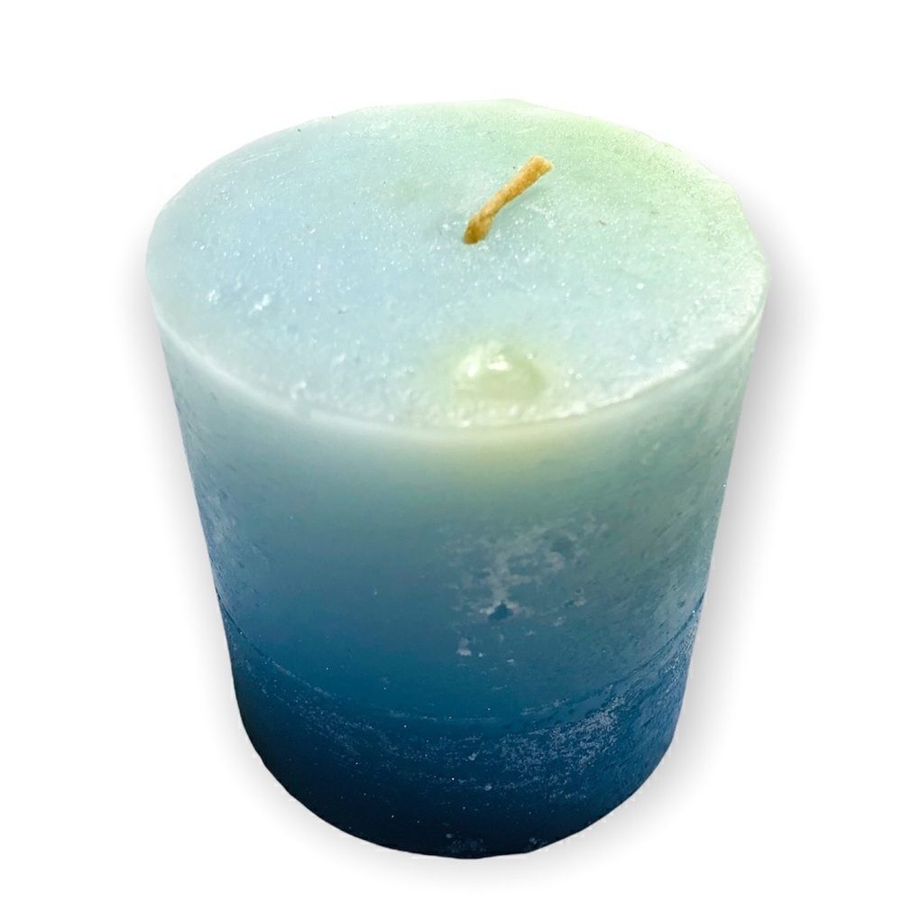 Handcrafted Timber Scented Candle (Blue)